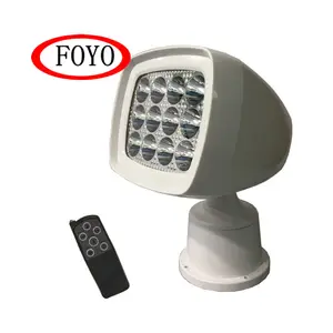 Foyo 12V 24V 탐조등 12*5W LED 원격 제어 바다 요트 배 트레일러 수색 반점 빛