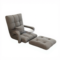 Canapé Pliant Design Nordique, Fauteuil de Loisirs Convertible en Lit pour Chambre, Fenêtre en Baie, Salon, Balcon, en Tissu, Hauteur Standard