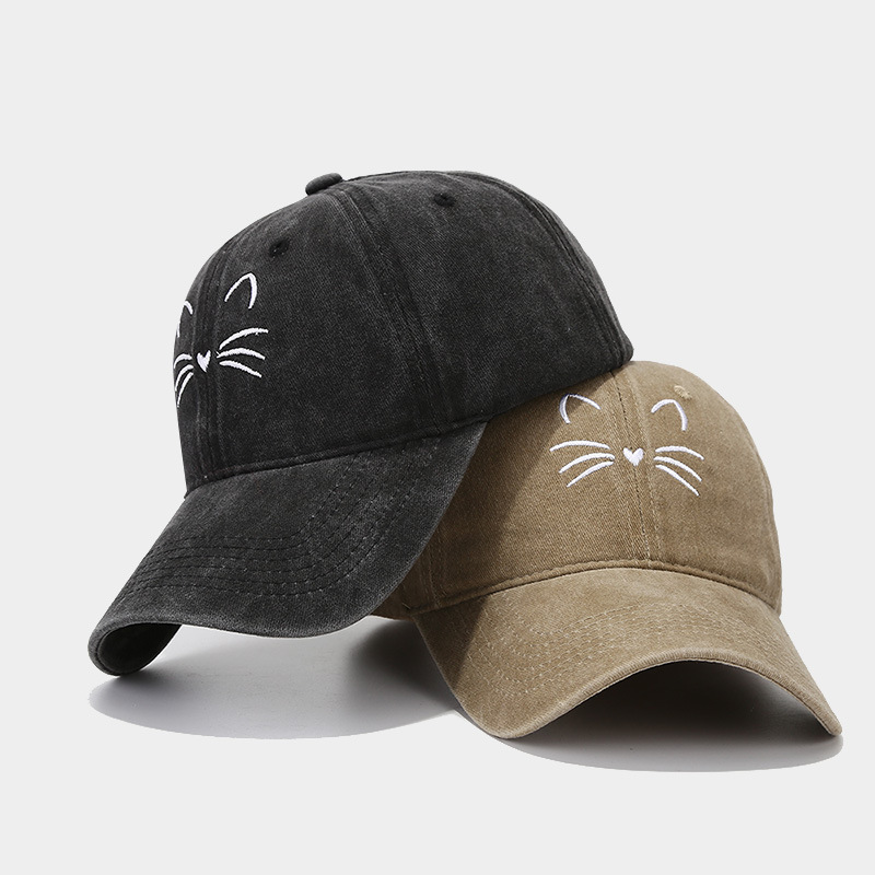 Feminist AF Embroidered Washed Cotton Baseball Cap - Unstructured, Low Profile, Adjustable Strap, Khaki Black - View #3