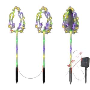 Lumières d'ambiance extérieures IP65 de lumières de plancher solaires d'étoile <span class=keywords><strong>et</strong></span> de lune de Noël pour la disposition de festival de jardin <span class=keywords><strong>et</strong></span> de cour - Product Image 5