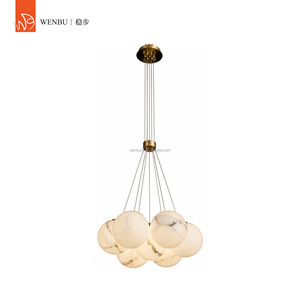 <b>Modern</b> Round New <b>Led</b> Alabaster <b>Ceiling</b> Lamp for Living Room Postmodern Master Bedroom Brass Spanish Marble <b>Ceiling</b> <b>Light</b> - Product Image 1