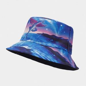 Sombrero de Pescador Reversible con Diseño de Delfín y Graffiti, Estilo Europeo Americano, para Playa, Vacaciones, Pesca, Protección Solar para Hombre - Product Image 5