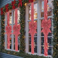 Decoración Personalizada para Puerta de Chimenea, Lazos y Cintas Rojas para Puerta de Armario, Decoración Navideña para el Año Nuevo Chino y el Festival de Primavera