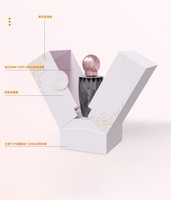 Flacon de parfum vide carré rigide à double porte magnétique en carton, matériaux recyclés écologiques, luxe haut de gamme unique