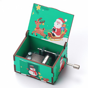 Caja Musical <span class=keywords><strong>de</strong></span> Madera con Manivela, Diseño Artístico <span class=keywords><strong>de</strong></span> Seis Caras, <span class=keywords><strong>Serie</strong></span> <span class=keywords><strong>Navideña</strong></span>, Regalo Premium para las Fiestas - Product Image 6
