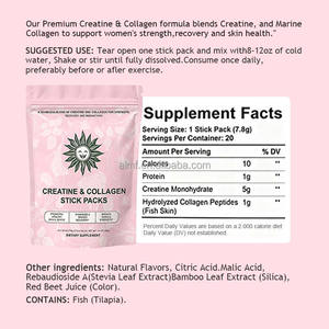 Suplemento Dietético para Mejorar la Fuerza Muscular, Apoyo a la Recuperación Post-Entrenamiento, Salud de la Piel y las Articulaciones, Paquetes de Creatina y Colágeno en Barra - Product Image 5