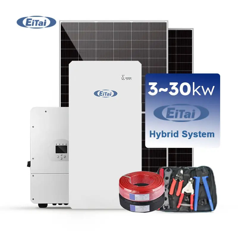Домашняя гибридная солнечная батарея, 5 кВт, 8 кВт, 10 кВт, 20 кВт, 30 кВт, 5000 Вт