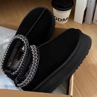 Nouveauté Cadeau de Noël Bottes en fourrure d'hiver Chaussures pour femmes Pantoufles en peluche chaudes pour femmes Automne et hiver Intérieur Maison