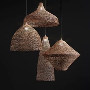 Lampade Artistiche, Lampadari in Stile Giapponese, Arte Pastorale in Rattan Intrecciato a Mano, per Club, Centri Commerciali, Sale Espositive, Hotel - Product Image 4