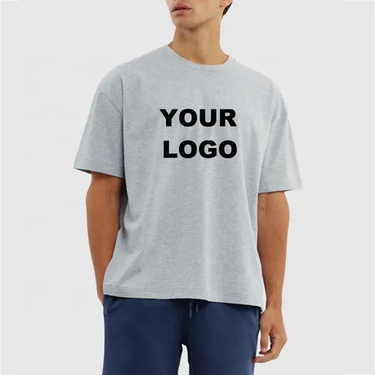 Fabricant OEM personnalisé T-shirt épais en coton uni surdimensionné pour hommes