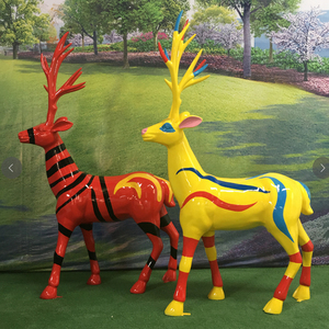 Statuettes de noël complètes pour adultes, sculptures de jardin en fibre de verre et de résine, taille de vie, décoration en <span class=keywords><strong>famille</strong></span> - Product Image 5