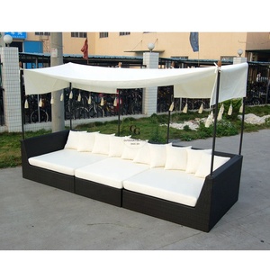 Sueño <span class=keywords><strong>tumbona</strong></span> sofá <span class=keywords><strong>reclinable</strong></span> Sillas Para Piscina de jardín de ratán cama de mimbre blanco Chaise Lounge cabaña - Product Image 3