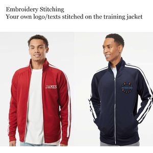 Chaquetas personalizadas con cremallera completa para hombre Texto con logotipo bordado Exp70ptz disponible en 5 colores - Product Image 5