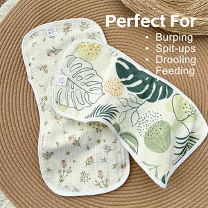 Kain Serbet Muslin 6 Lapis untuk Bayi Baru Lahir, Handuk Bersendawa Lembut dan Menyerap, Bentuk Kacang Figur-8, Kain Lap Muntah untuk Menyusui Bayi - Product Image 1
