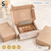 Boîte cosmétique personnalisée en carton ondulé, emballage couleur, vente en gros, directement de l'usine, échantillon gratuit