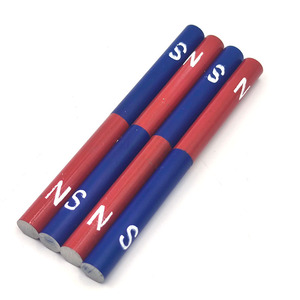 Imanes Cilíndricos D8x100mm 10x150mm, Imán de Barra de Alnico Fundido con Pintura Azul y Azul para Educación - Product Image 1