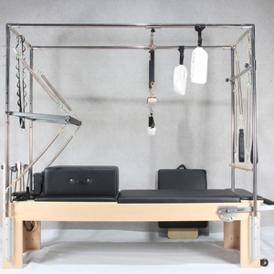 Reformer Pilates 3-in-1 in Legno d'Acero Premium - Macchina Fitness di Alta Gamma per Studi Professionali e Appassionati di Palestra Domestica - Product Image 4