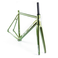 Cadre de vélo à vitesses fixes Intro7 BR003 en alliage d'aluminium 700C, cadre de vélo fixie et fourche en carbone T800 pour vélo de piste