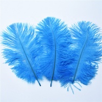 Plume d'autruche colorée de 6-8 pouces en stock pour la décoration de robes de mariée de fête, pas cher