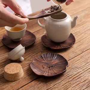 Black Walnut Wood <b>Tea</b> Coaster Irregular Shape Non Slip For Kung Fu <b>Tea</b> <b>Set</b> Afternoon <b>Tea</b> Use - Product Image 2