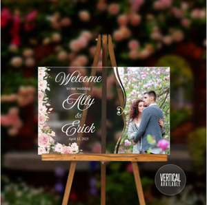 Letrero de Bienvenida de Acrílico de Alta Calidad para Boda, con Eslogan Personalizado, Superficie Lisa, Decoración para Banquete de Boda - Product Image 1