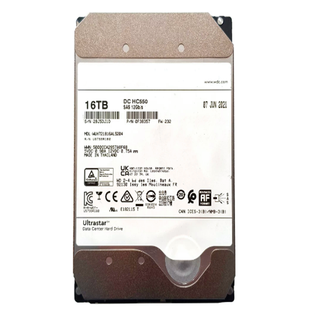 Brand New Original WUH721816AL5204 Western Digital 16T Enterprise-level 12GB SAS Server Hard Drive
