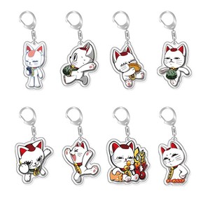 Porte-clés en acrylique transparent <span class=keywords><strong>Anime</strong></span> <span class=keywords><strong>DD</strong></span> Cat de haute qualité, 8 couleurs - Product Image 1