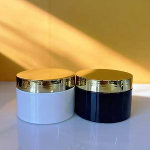 Chai nhựa PET trắng đen hổ phách, bán trực tiếp từ nhà máy, miệng rộng, dùng đựng mỹ phẩm, có nắp vàng. - Product Image 2