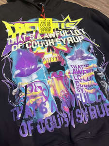 เสื้อฮู้ดดี้คุณภาพเยี่ยม ลายพิมพ์น้ำเชื่อมแก้ไอสุดเท่ ผ้าฝ้าย 100% ทรงคลาสสิกหลวมสบาย แบรนด์ดัง เสื้อฮู้ดดี้ผู้ชายลายน้ำเชื่อมแก้ไอ - Product Image 3