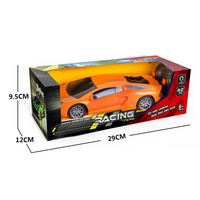 Modèle de voiture télécommandée de simulation à quatre canaux 1:18 à grande vitesse avec éclairage RC