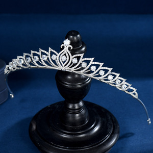 Hibide น่ารักผู้หญิงอุปกรณ์<span class=keywords><strong>ผม</strong></span>งานแต่งงานเซอร์โคเนียเทียร่าและมงกุฎเจ้าสาวหมั้นเครื่องประดับปาร์ตี้ C-92แต่งงาน - Product Image 5