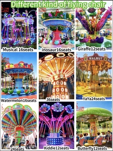 Equipo de Sillas Voladoras para Centro Comercial, Modelo Ángel para Parque Temático al Aire Libre, Giratorio, de 16 Asientos, de Lujo, de Fibra de Vidrio y Plástico Resistente - Product Image 5