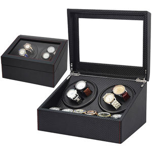 Venta al por mayor caja enrolladora <span class=keywords><strong>de</strong></span> reloj 4 ranura <span class=keywords><strong>de</strong></span> lujo <span class=keywords><strong>de</strong></span> caja con 6 reloj <span class=keywords><strong>de</strong></span> almacenamiento en stock reloj moderno soporte <span class=keywords><strong>de</strong></span> caja - Product Image 2