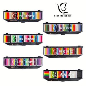 Peinture corporelle professionnelle arc-en-ciel multi-couleurs, non toxique, pour sport et fête, en matériaux écologiques, 6 couleurs personnalisables - Product Image 1
