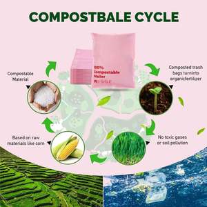 Biodegradable Mailer Bags Compostable Thickened <b>Waterproof</b> Leakproof Factory Direct Wholesale Custom Logo Printing Eco Friendly - Product Image 4