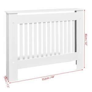 Modern 112x19x81.5cm Vertical <strong>Radiator</strong> Cover <strong>MDF</strong> Medium Wood <strong>Panel</strong> for Home Furniture for Living Room and Bedroom - Product Image 3