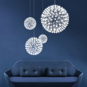 Paslanmaz çelik Metal asılı Led avize ışıkları örgü avize merdiven kolye lamba oturma odası için - Product Image 6