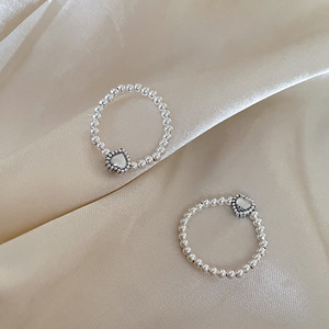 S925 Sterling <b>Silver</b> Heart Shaped Open <b>Ring</b> For Women Everyday Wear <b>Plain</b> <b>Ring</b> Jewelry - Product Image 2