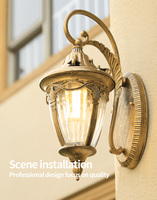Appliques murales LED modernes vintage étanches avec base en aluminium pour extérieur, jardin, cour, design de lampe murale extérieure