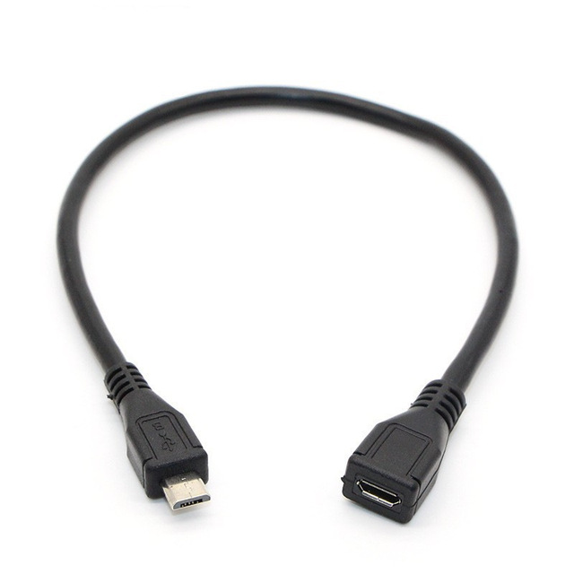 Micro USB Male-to-Female Extension Cable Copper Conductor Mobile Phone Data Charging Cable