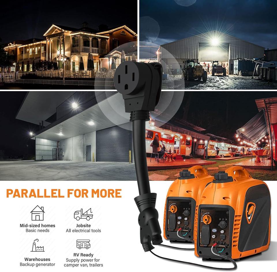 Inverter Generator Parallel Connection Kit - 50 Amp Cord
