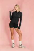 Veste décontractée ample en tricot pour femme, hiver, broderie 3D, badge à sequins, col montant, mélange de coton doux, imperméable, usage quotidien
