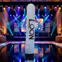Colonne gonflable géante de scène, tube lumineux gonflable long personnalisé, colonne d'air gonflable pour événements, décoration