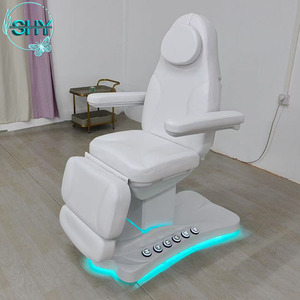 Cama de Masaje para Salón de Uñas, Extensión de Pestañas Curvada, Eléctrica, con 3 o 4 Motores, Cama Facial para Belleza y Pestañas con Control de Pie, <span class=keywords><strong>la</strong></span> Más Popular - Product Image 6