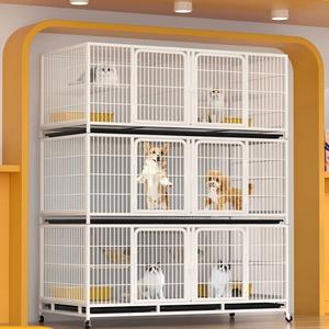 Kandang Kucing Grosir Bahan Stainless Steel Rumah Kucing Besar Kandang Hewan Peliharaan Kandang Kucing untuk Pembiakan - Product Image 1