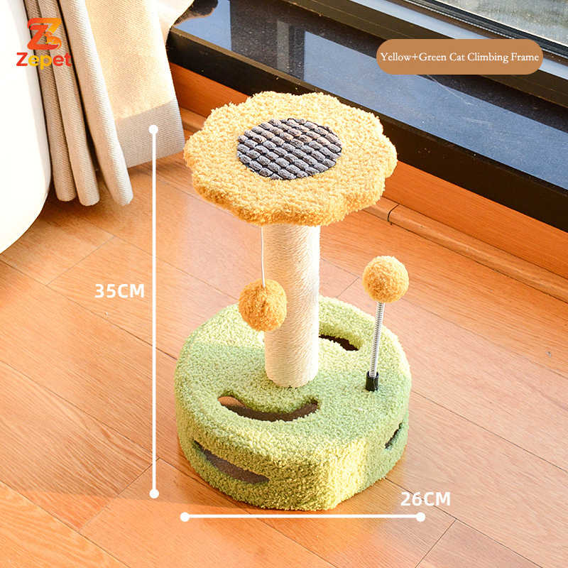 Yellow+green (cat climbing frame)
