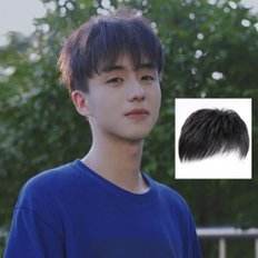 Toppers y flequillo de cabello humano Natural de 12 pulgadas, cierre de Base de seda, pieza de reparación superior, técnica de encaje de mimbre, diseño de tupé derecho - Product Image 1