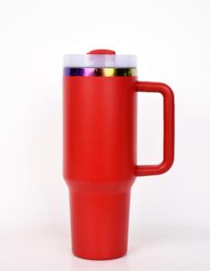 Vaso de paja con tapa desmontable Protour de 40 OZ con pico extraíble y sello reemplazable brillante pop Icon 40 Oz B rosa - Product Image 1
