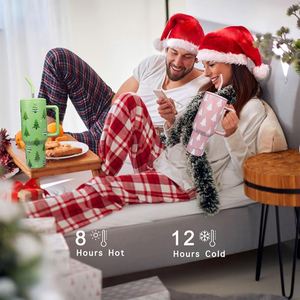 Taza Térmica Ligera y Compacta de Acero Inoxidable, Taza Personalizada para Regalos de Navidad - Product Image 3