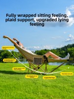 Cadre en acier inoxydable de chaise inclinable réglable Portable moderne primitive avec tissu Oxford pour pique-nique de camp de plage en plein air